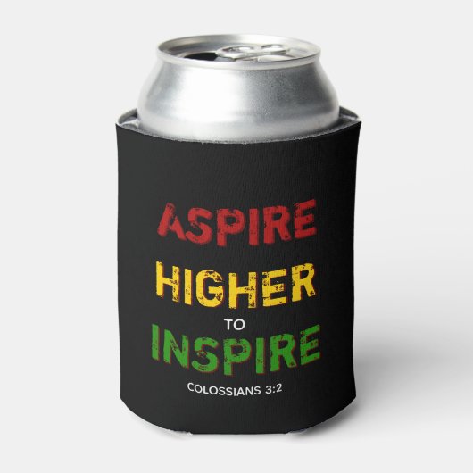 Rafraîchisseur Pour Canette ASPIRE PLUS HAUT POUR INSPIRER BHM Motivational (Can devant)