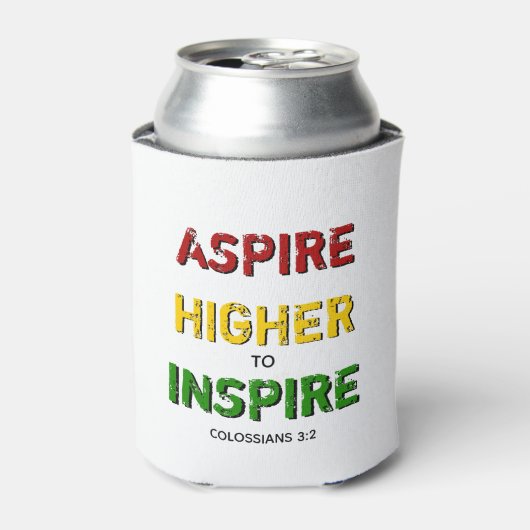 Rafraîchisseur Pour Canette ASPIRE PLUS HAUT POUR INSPIRER BHM Motivationnel (Can devant)