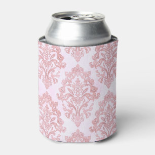 Rafraîchisseur Pour Canette Assez en rose motif damassé victorien à l'aquarell