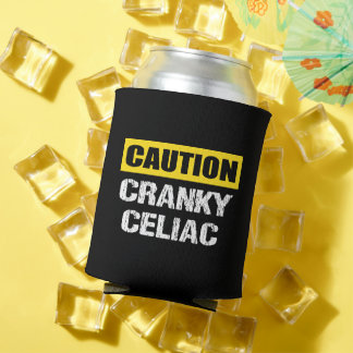 Rafraîchisseur Pour Canette Attention Cranky Celiac Funny Signal d'avertisseme