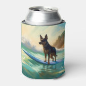 Rafraîchisseur Pour Canette Australian Kelpie Beach Surf Paining (Can devant)