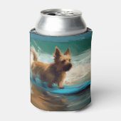 Rafraîchisseur Pour Canette Australian Terrier Beach Surfing Paining (Can devant)
