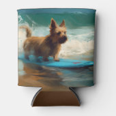 Rafraîchisseur Pour Canette Australian Terrier Beach Surfing Paining (Devant)