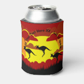 Rafraîchisseur Pour Canette Australie Kangaroo Rouge Noir Jaune Porte-Stubb (Can Dos)