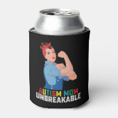 Rafraîchisseur Pour Canette Autisme Maman Fier Indestructible Famille Autiste (Can devant)