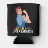 Rafraîchisseur Pour Canette Autisme Maman Fier Indestructible Famille Autiste (Devant)