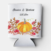 Rafraîchisseur Pour Canette Automne Automne Citrouille Feuille Mariage d'aquar (Devant)