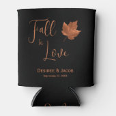 Rafraîchisseur Pour Canette Automne automne dans l'amour Cuivre rustique noir (Devant)