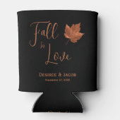 Rafraîchisseur Pour Canette Automne automne dans l'amour Cuivre rustique noir (Dos)