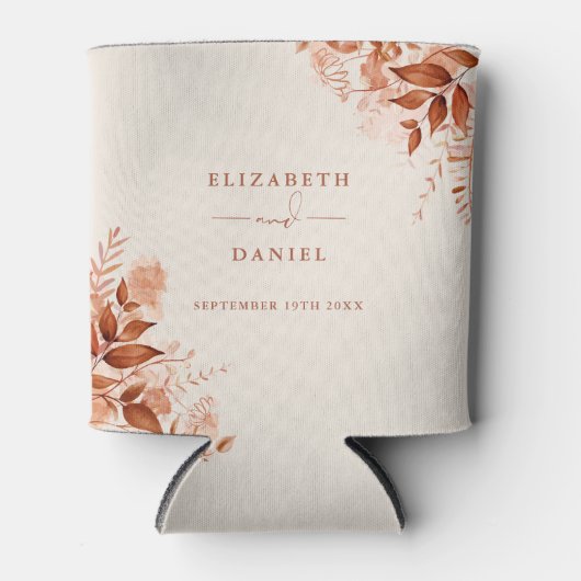 Rafraîchisseur Pour Canette Automne Automne Rustique Floral Mariage (Devant)