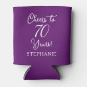 Rafraîchisseur Pour Canette Automne Purple Cheers à 70 ans 70e anniversaire (Devant)
