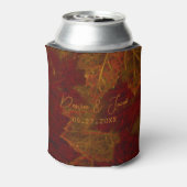 Rafraîchisseur Pour Canette Automne Rouge or Rustique Élégant Feuilles d'érabl (Can Dos)