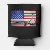 Rafraîchisseur Pour Canette Avion pilote Avion American Flag Plane Aviation (Devant)