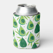 Rafraîchisseur Pour Canette Avocado, timbre texturé, motif transparent. (Can devant)