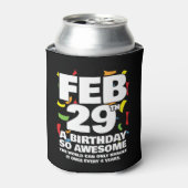 Rafraîchisseur Pour Canette Awesome Anniversaire 2024 Leap Day Leap Année 29 f (Can devant)