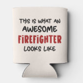 Rafraîchisseur Pour Canette Awesome pompier Funny pompier (Dos)