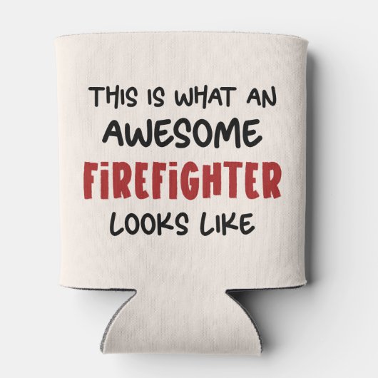 Rafraîchisseur Pour Canette Awesome pompier Funny pompier (Dos)