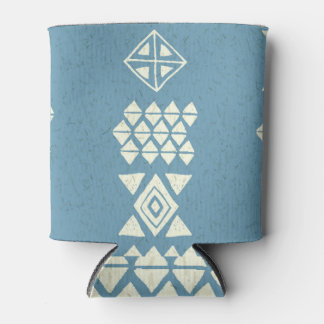 Rafraîchisseur Pour Canette Aztec Ethnique : Bleu Géométrique Sans Mer.