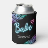 Rafraîchisseur Pour Canette Babe Neon Bleu et rose Bach Tropical (Can devant)