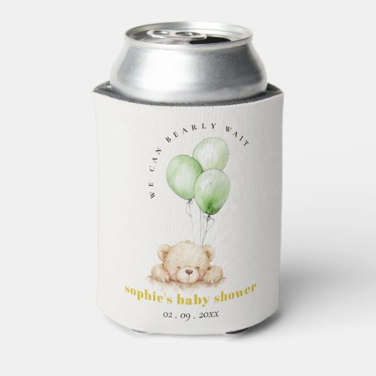 Rafraîchisseur Pour Canette Baby shower à ballon d'attente neutre vert (Can Dos)