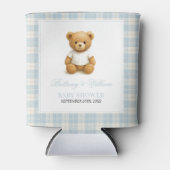 Rafraîchisseur Pour Canette Baby shower classique Preppy Teddy Bear (Devant)