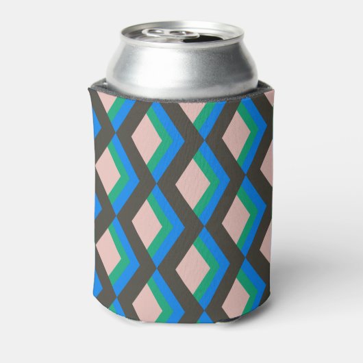 Rafraîchisseur Pour Canette Baby Shower géométrique moderne marron bleu vert (Can Dos)