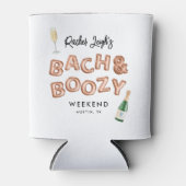Rafraîchisseur Pour Canette Bach & Boozy Rose Gold Enterrement de Vie de Jeune (Devant)