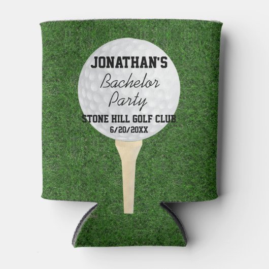 Rafraîchisseur Pour Canette Bachelor Golfing Party ou Birthday Golfing Party (Devant)