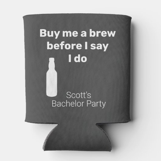 Rafraîchisseur Pour Canette Bachelor Party Achetez-moi une bière (Dos)
