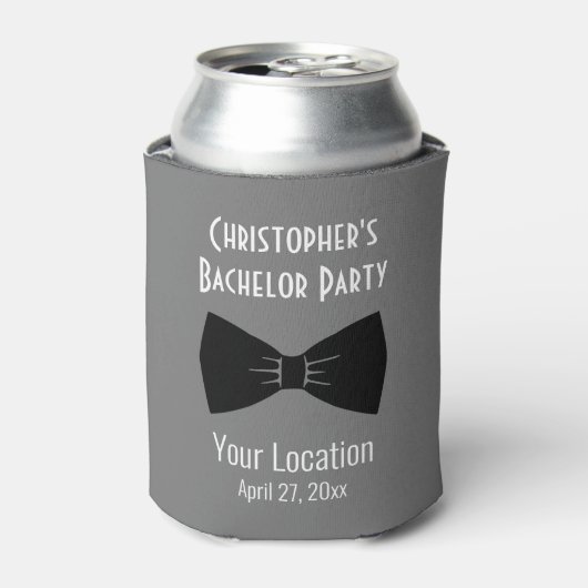 Rafraîchisseur Pour Canette Bachelor Party Tuxedo Bow Cravate Mariage Faveur (Can devant)
