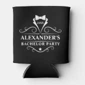 Rafraîchisseur Pour Canette Bachelor Party Tuxedo Cravate noir (Devant)