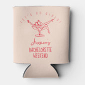 Rafraîchisseur Pour Canette Bachelorette coozie nom personnalisé fille en verr (Devant)