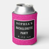 Rafraîchisseur Pour Canette Bachelorette Parties scintillant rose moderne Mari (Can devant)