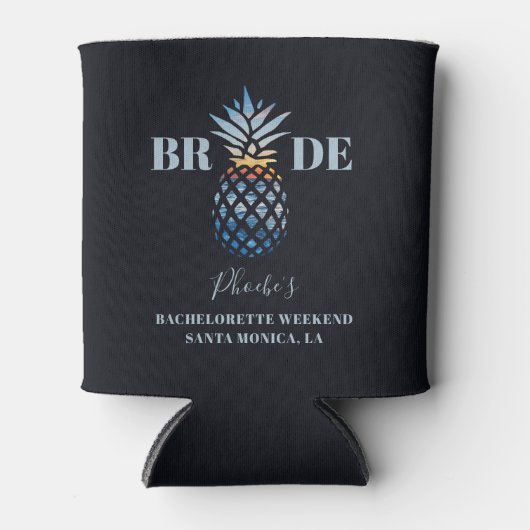 Rafraîchisseur Pour Canette Bachelorette Party Ananas Sunset Personnalisé (Devant)
