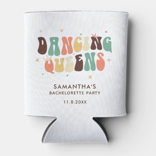 Rafraîchisseur Pour Canette Bachelorette Party Disco Danser Reines Retro (Devant)