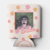 Rafraîchisseur Pour Canette Bachelorette Party rose Retro Daisy Can Cooler (Dos)