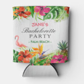 Rafraîchisseur Pour Canette Bachelorette Party Rustique Tropical Flamant rose (Devant)