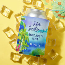 Bachelorette personnalisée Cute Tropical Beach