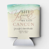 Rafraîchisseur Pour Canette Bachelorette peut refroidir | Aquarelle Plage de C (Dos)