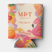 Rafraîchisseur Pour Canette Bachelorette Tropicale d'été personnalisée (Devant)