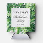 Rafraîchisseur Pour Canette Bachelorette tropicale luxuriante (Devant)