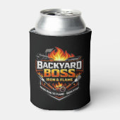 Rafraîchisseur Pour Canette Backyard Boss Iron & Flame Chillin & Grillin (Can devant)