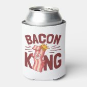 Rafraîchisseur Pour Canette Bacon King Meat Lover Cadeaux pour Hommes Garçon (Can devant)
