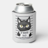 Rafraîchisseur Pour Canette Bad Cattitude - Mugshot de chat noir (Can Dos)
