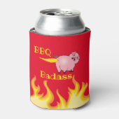 Rafraîchisseur Pour Canette Badass barbecue BBQ Bouton de cochon flamboyant (Can devant)