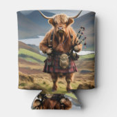 Rafraîchisseur Pour Canette Bagpiper de vache écossaise Highland (Dos)