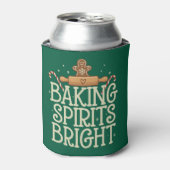Rafraîchisseur Pour Canette Baking Spirits brillant Noël Drôle Noël Baker (Can devant)