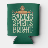 Rafraîchisseur Pour Canette Baking Spirits brillant Noël Drôle Noël Baker (Devant)