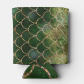 Rafraîchisseur Pour Canette Balances de poissons de sirène vert et or (Dos)