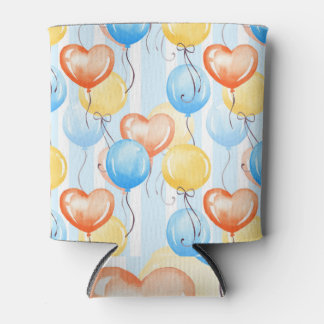 Rafraîchisseur Pour Canette Ballons colorés : aquarelle couleur motif sans cou